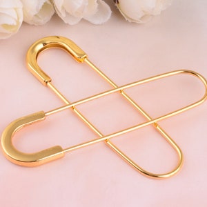5pcs 80*20mm gold shawl pins,metal safety pins,brooch pin,sweater pin,metal safety pins,round head