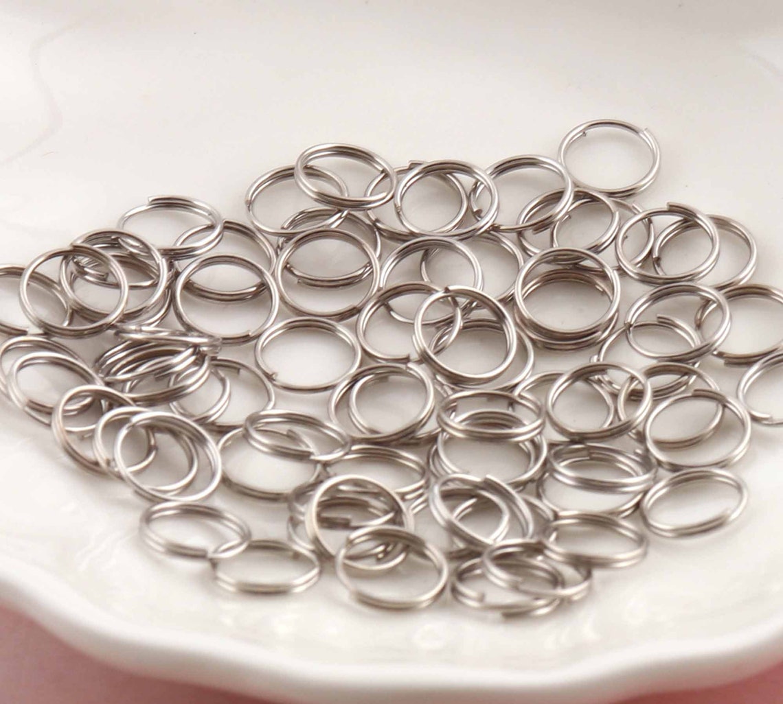 200pcssplit Rings 7mm Split Jump Rings Bulk Split Rings Double Etsy