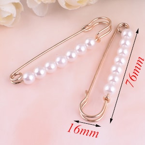 5 pcs 76mm×16mm pearl shawl pin,drop bead shawl pins,big safety pin,brooch pin,gold safety pin,sweater pin,metal safety pins