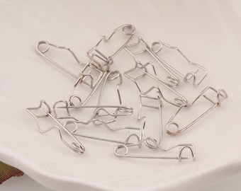 Irregular personalized safety pins Tag label pins shawl laundry pins for clothing kilt brooch pins (50pcs)