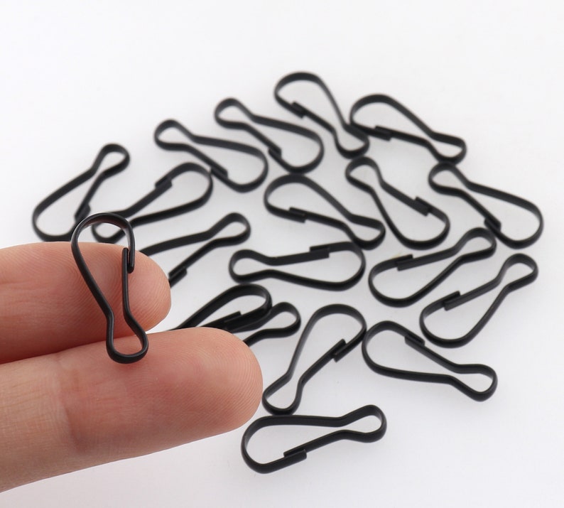 Black Lanyard Clips Metal Lanyard Hook Clasp Spring Clips for Etsy UK