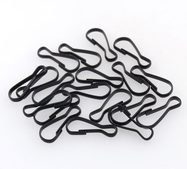 Black Lanyard Clips Metal Lanyard Hook Clasp Spring Clips for Etsy