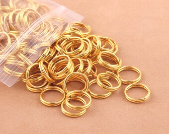 10mm gold Keychain Rings 500pcs split ring silver key chain key ring Split Ring Key Chain Metal Round Key Rings Split Rings for Key Ring