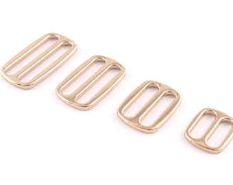 20-38mm gold adjuster buckle Slide lanyard Buckles,Ladies backpack, purse buckle, belt buckle hardware - 6/10pcs