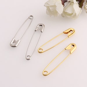 25pcs Zoll Schal Sicherheit Pin Nadel Ohrringe Anhänger, Windel Stift, Anhänger Halter Stift für Kleidung