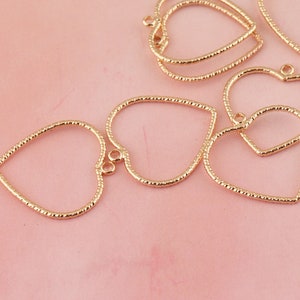 2 Stück Herz-Anhänger, gewebte Anhänger für Ketten, für DIY-Anhänger, Armbänder, Frau Anhänger, Geschenk für sie, charmehalskette