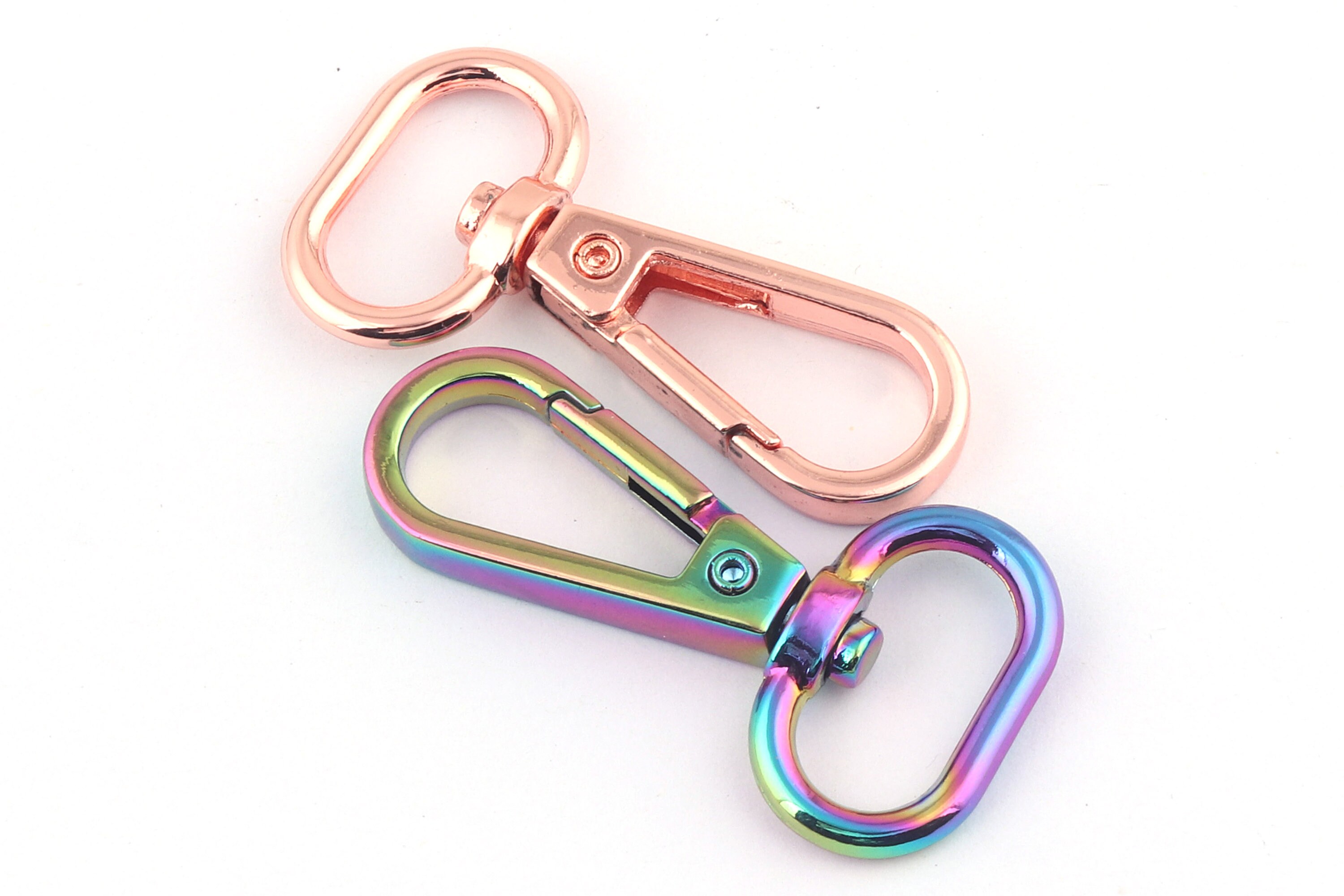 Fermaglio Girevole Nero Clip Per Cordino Portachiavi Borsa - Foto 3