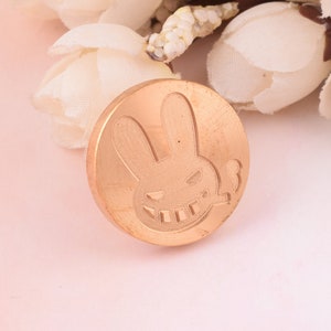 Evil rabbit sealing wax stamp,Brass wax seal stamp,personalized custom wax seal stamp,interesting sealing wax stamp