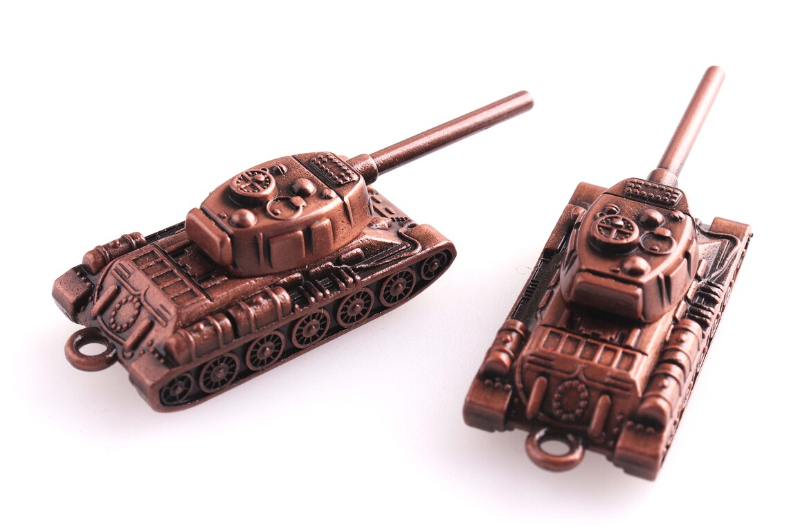 Metal Tank Model 60mm Copper Small Tank3d Metal Model Kit Etsy