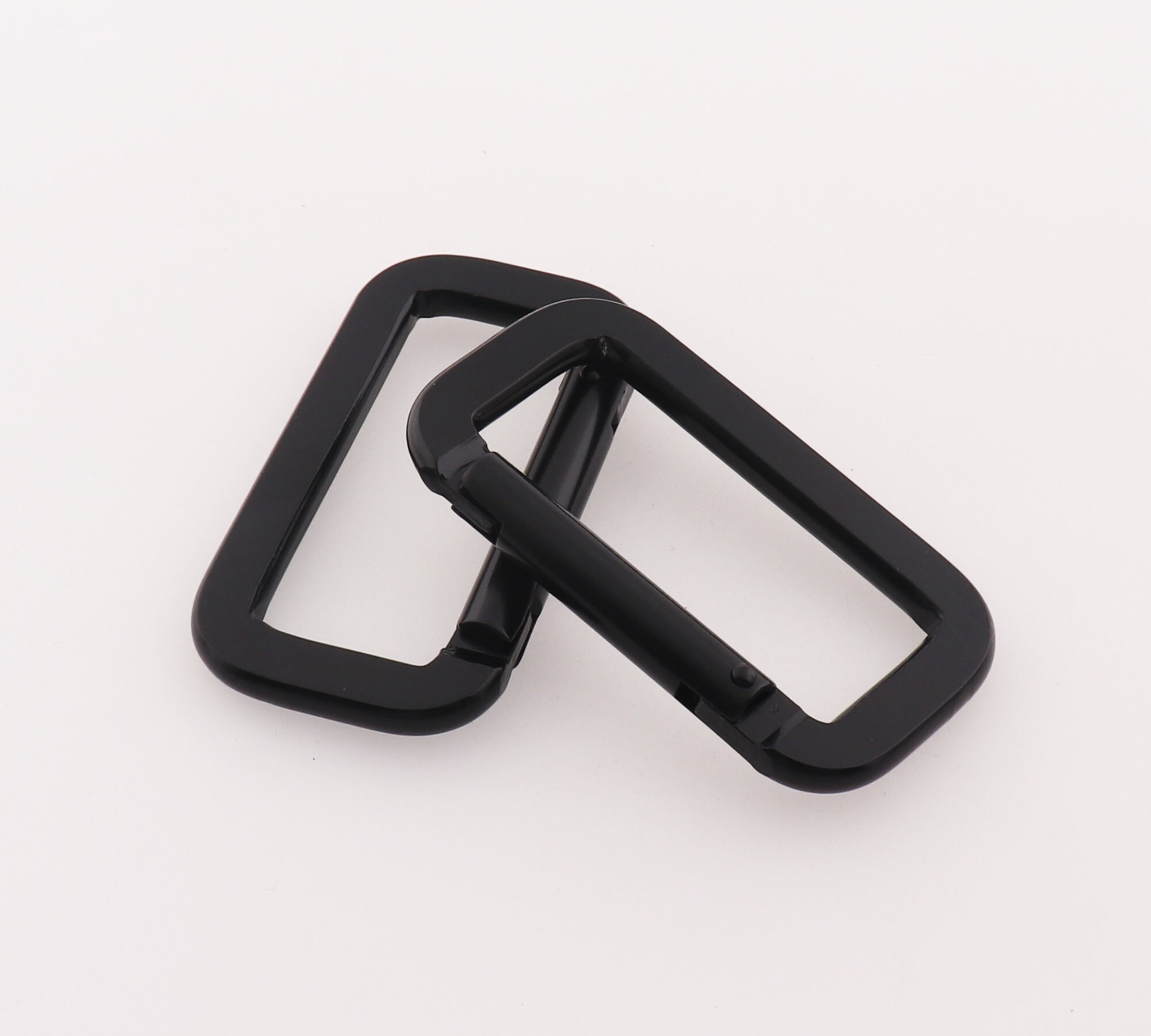 Black Carabiner Clip Aluminum Carabiner Rectangle Spring Etsy Australia