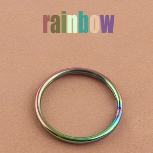 100pcs 25mm Round Split Rings - 1inch split ring for Key Ring and Key Chains- rainbow