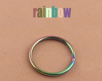100pcs 25mm Round Split Rings - 1inch split ring for Key Ring and Key Chains- arc-en-ciel