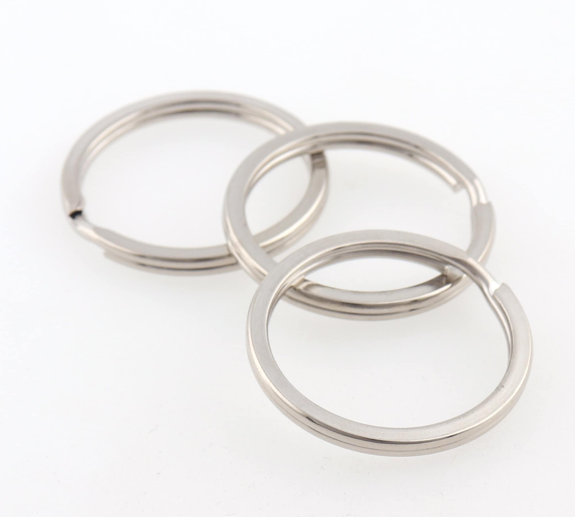 Round Split Key Ring silver Split Keyrings Large Split Rings Etsy