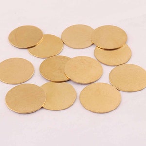 1/2&quot; Inch 25mm Round Solid Disc Blank,18 Gauge Brass Jewelry Hand Stamping Blanks,Hand Stamping Supplies