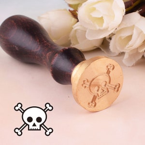 Skull seal stamp,Brass wax seal stamp,personalized custom wax seal stamp,interesting sealing wax stamp