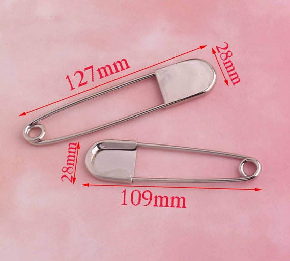 10Pcs Heavy Duty Safety Pins 2 Inch with 3 Holes Metal Kilt Pins