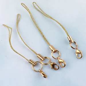 gold mobile lanyard,mobile phone line,Mobile phone rope,mobile phone chain,mobile phone tape 100pcs