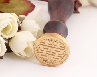 double happiness wax seal stamp,custom made wax seal,wedding gift DIY Personalized sealing wax stamp,Invitation festival wax stamp
