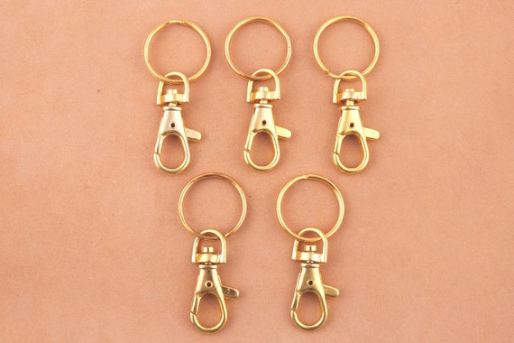 58mm Metal Gold Swivel Lanyard Snap Hook With Key Rings Lobster Clasp Purse  Clasps for Handbags DIY Crafts 