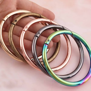large Spring o ring Buckles Clips Carabiner Metal O Rings Spring Ring Clasp Purse Hardware Accessories Spring Push Gate Ring Clasp