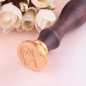 Halloween skull wax seal stamp,sealing wax stamp,wedding gift invitation wax seal stamp,personalized custom wax seal stamp,interesting stamp