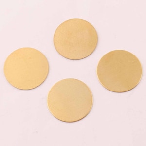 5pcs copper Blanks Copper Discs Copper Hand Stamping Blanks,1 inch 0.6mm Brass circle Stamping blanks 22gauge