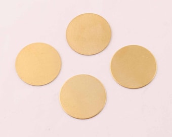 5pcs rame Blanks Rame Dischi Rame Timbratura A mano Blanks,1 pollice 0,6mm Cerchio in ottone Stamping blanks 22gauge