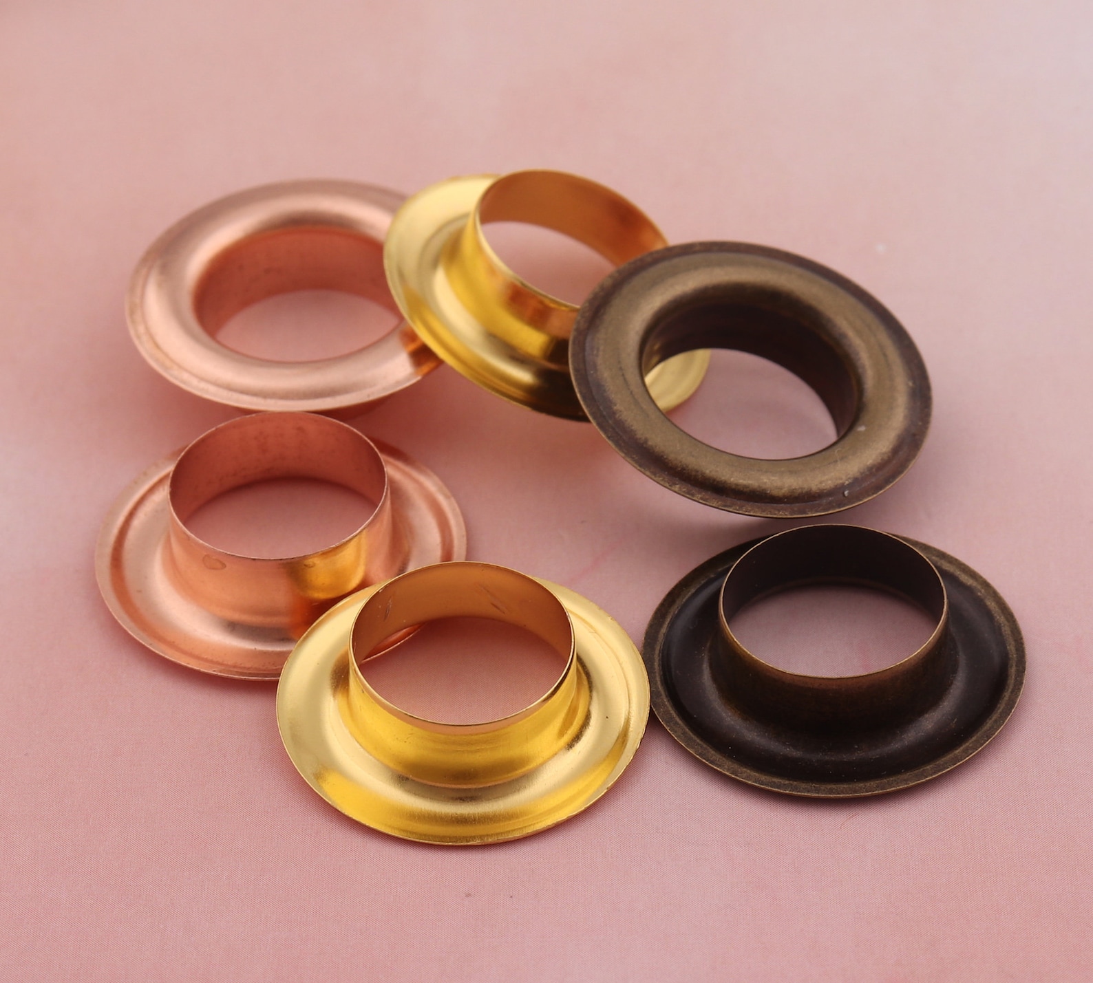 Large Round Grommet Eyelets With Washer Gold Metal Eyelets Etsy