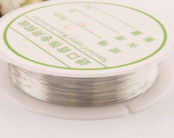 32ga Silver Plated Wire,Wrapping Supplies,0.2mm 20 meter Silver Jewelry Wire,Jewelry Crafting Wire Wrapping Supplies
