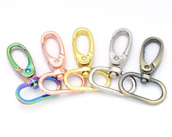 25mm swivel clasp rainbow swivel hook 1'' dog hook Lobster clasp wallet clasp key ring clasp strap Purse clip DIY Bags Art Crafts Jewelry