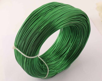 Fil d'aluminium vert, DIY d'emballage de fil, fil coloré pour la fabrication de bijoux, ligne en aluminium de 5mètres de gauge, 5gauge