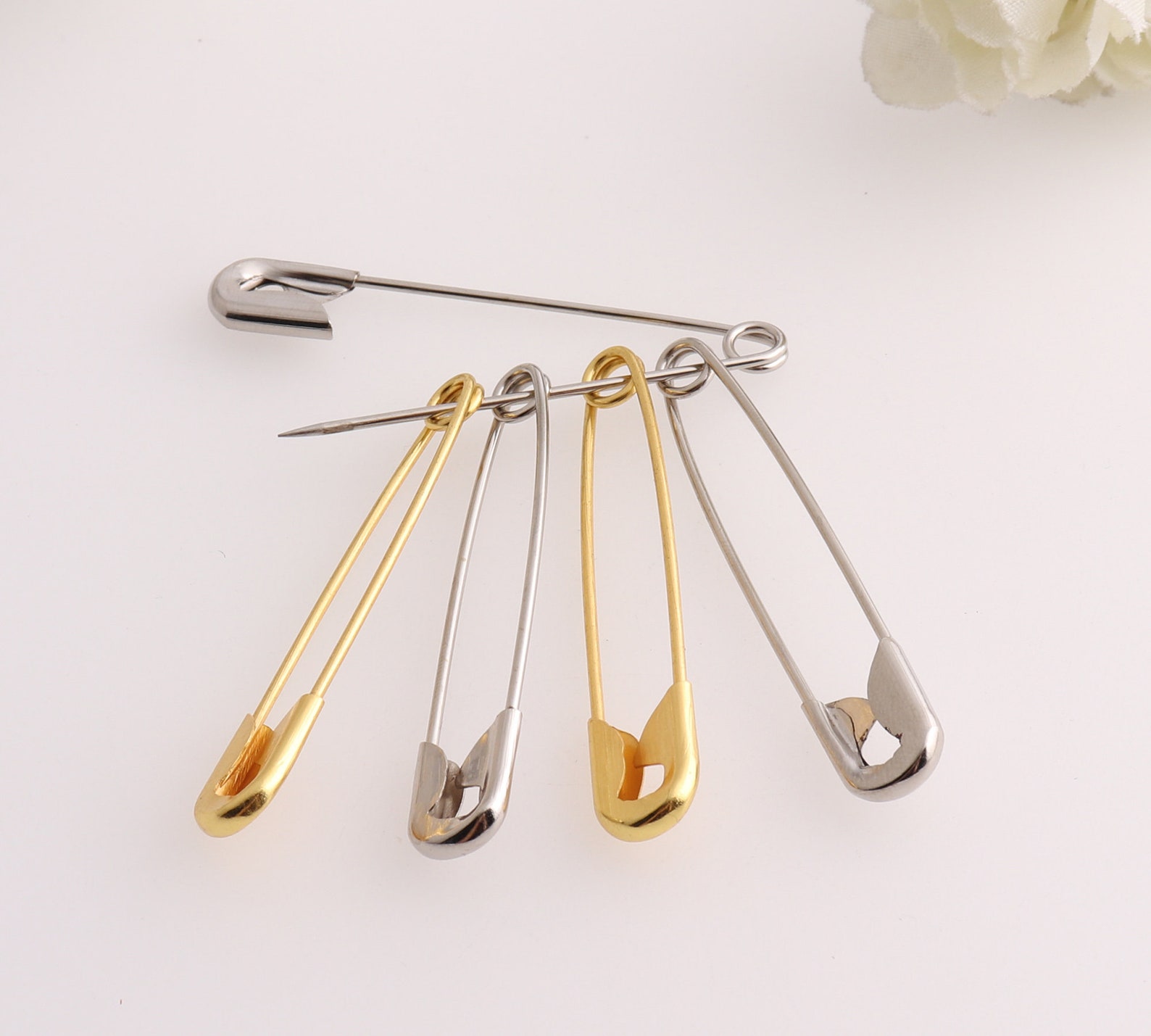 25pcs Inch Shawl Safety Pin Needle Earrings Charm Holder Etsy UK