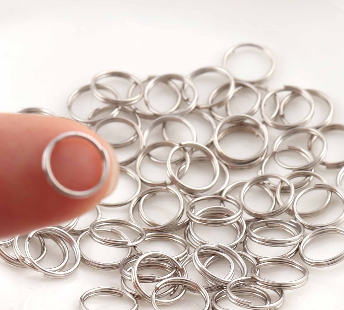 200pcssplit Rings 7mm Split Jump Rings Bulk Split Rings Double Etsy