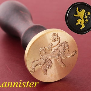 30mm Francobollo sigillo di cera personalizzato, Timbro di cera sigillante personalizzato Leone, Francobollo di cera invito di nozze , timbro sigillo di cera di legno