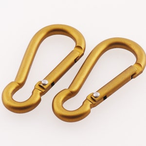 Dark Yellow Carabiner Clip Aluminum Carabiner Gated Spring Snap Key Chains Shaped Key Ring Carabiner Clasp Carabiner Key Ring