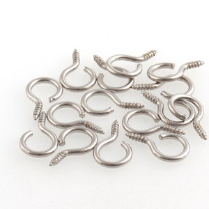 Mini Eye Hooks,Screw Eye Bails,silver Eye Loops Screws,Screw Eye Hook,Screw hook,Small Screw for jewelry box accessories Eye Pin connectors