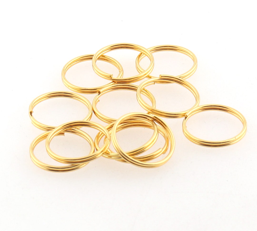 Bulk Jump Rings Gold Split Rings Jump Rings Double Loop Split Rings