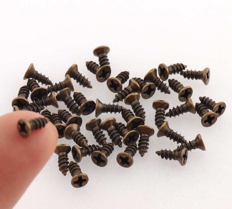 Wood Screws Antique Bronze Machine Screws Hardware Screws Etsy