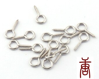 500pcs argent Screw Eye Bails Screw Eye Pins Boucle d’oreille Connecteurs Perles Head Pins vintage box visse les vis de cloison sèche 20 *7mm
