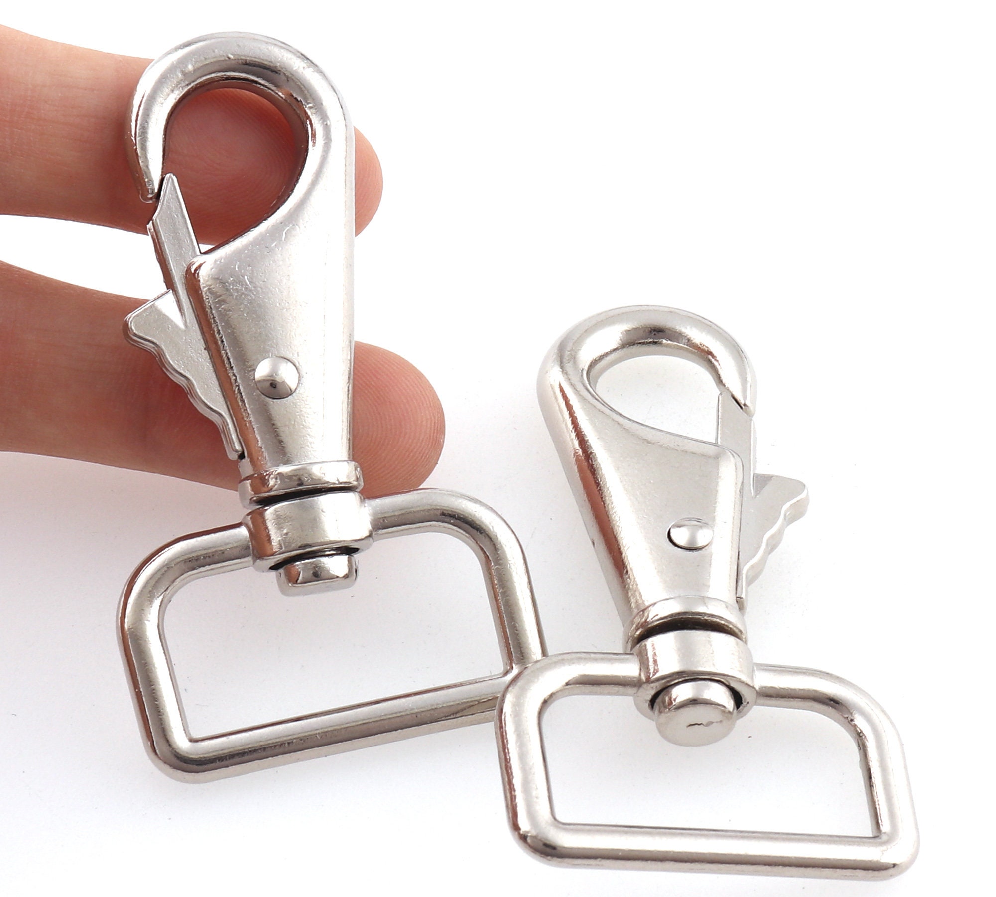 Heavy Duty Swivel Clasp Silver Trigger Snap Hook Push Gate Etsy