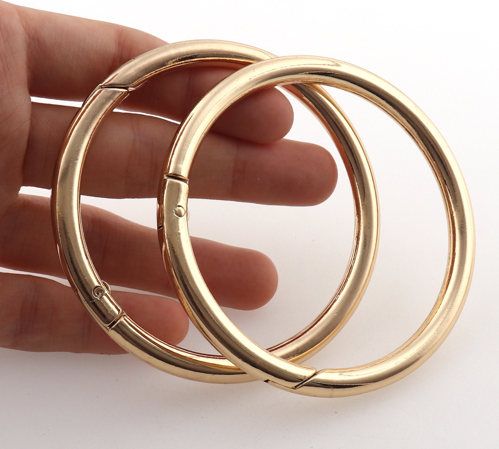 Large Spring O Ring Spring Purse Ring Push Gate Ring Round Etsy