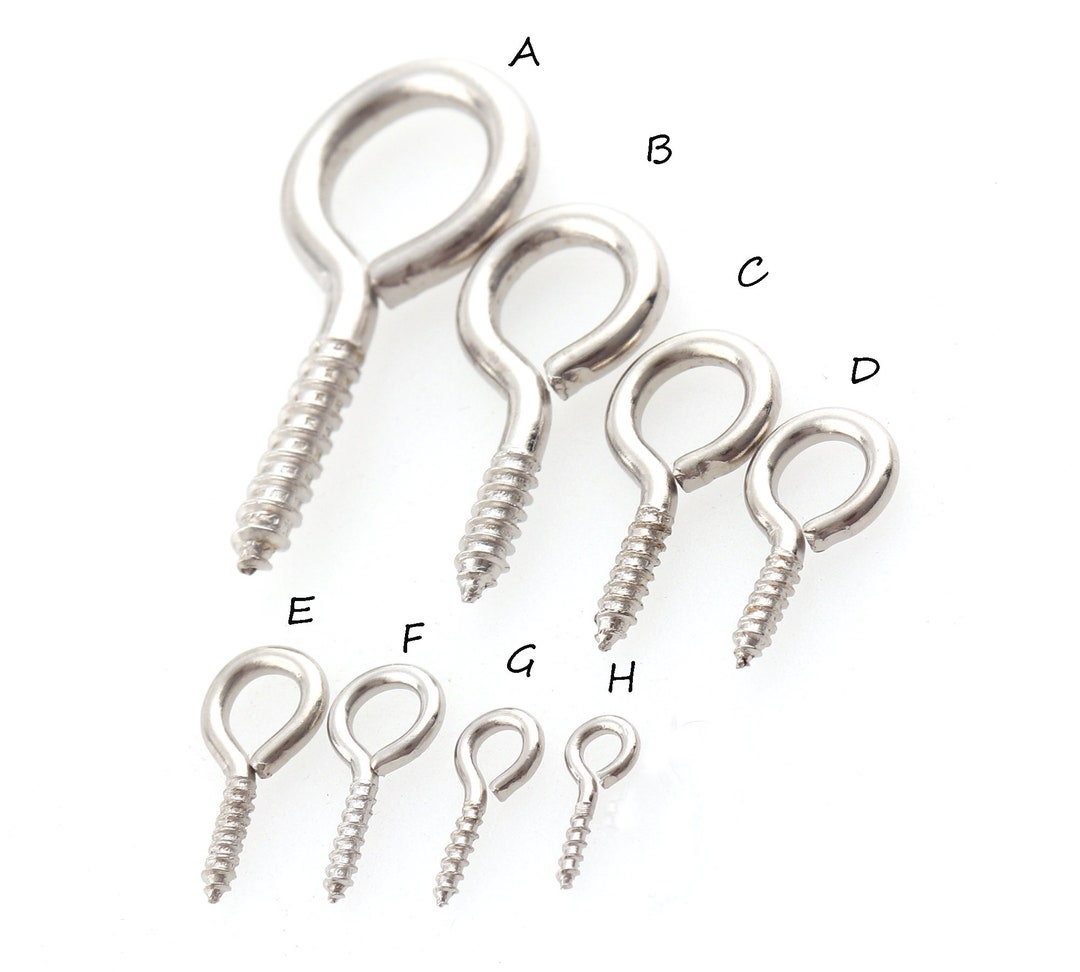 Silver Mini Eye Hooks, Screw Eye Bails Small Screw Eye Hook Screw Wholesale Screw  Eye Bails Eye Hook Pins in Different Size Jewelry Supply -  Canada