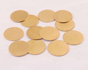 10 pcs rame Blanks Rame Dischi Rame Stampa a mano Blanks,3/4 pollici 0,6mm Cerchio di ottone Stamping blanks 22 gauge