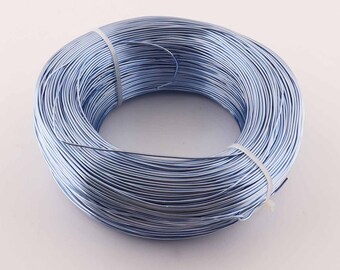 Fil d'aluminium,18 Gauge 1mm Round,Anodized Permanent light bule Colors,5meters Perle Wire Jewelry Wire Craft Wire Wire