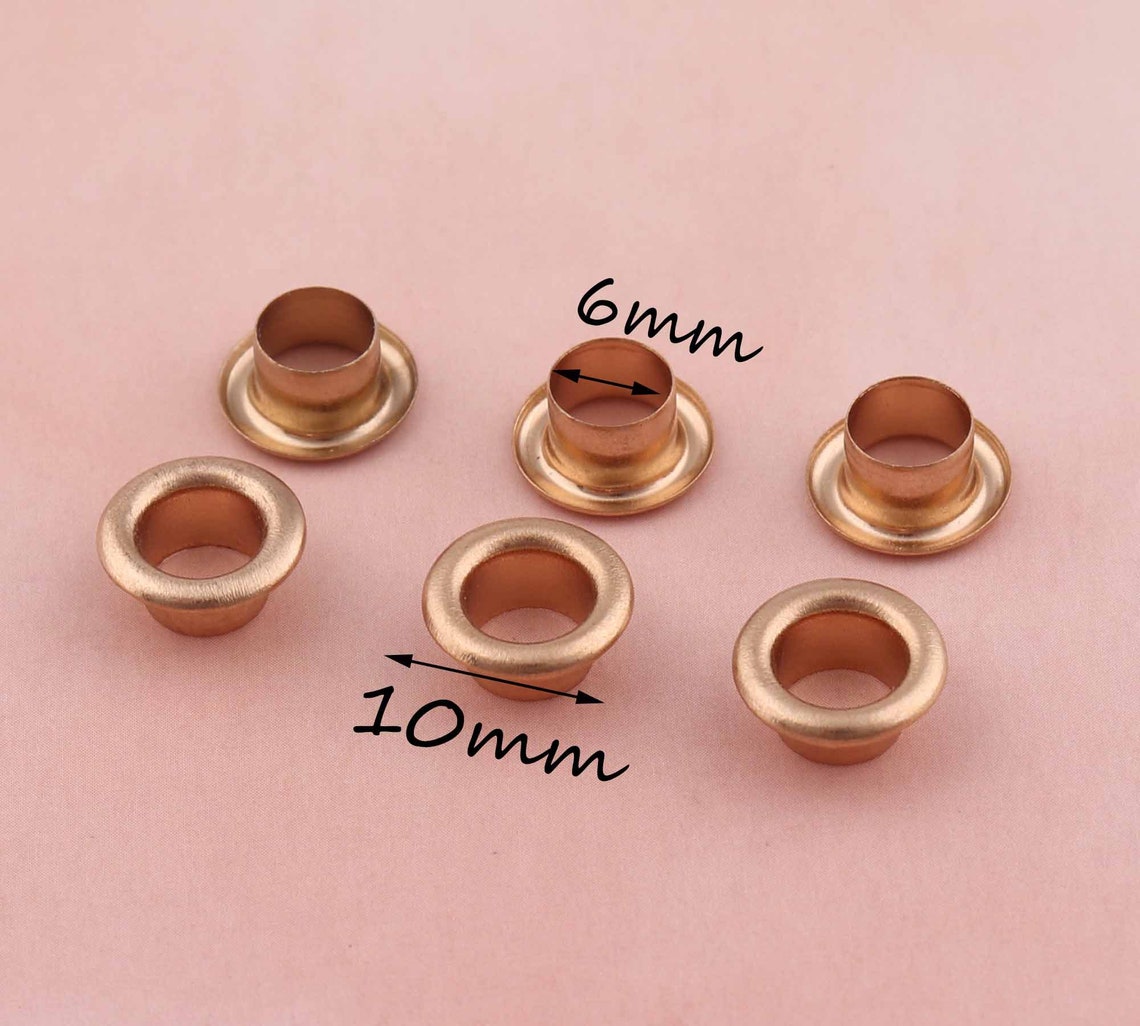 Light Gold Grommet Eyelets 6mm Metal Round Garment Eyelets Etsy