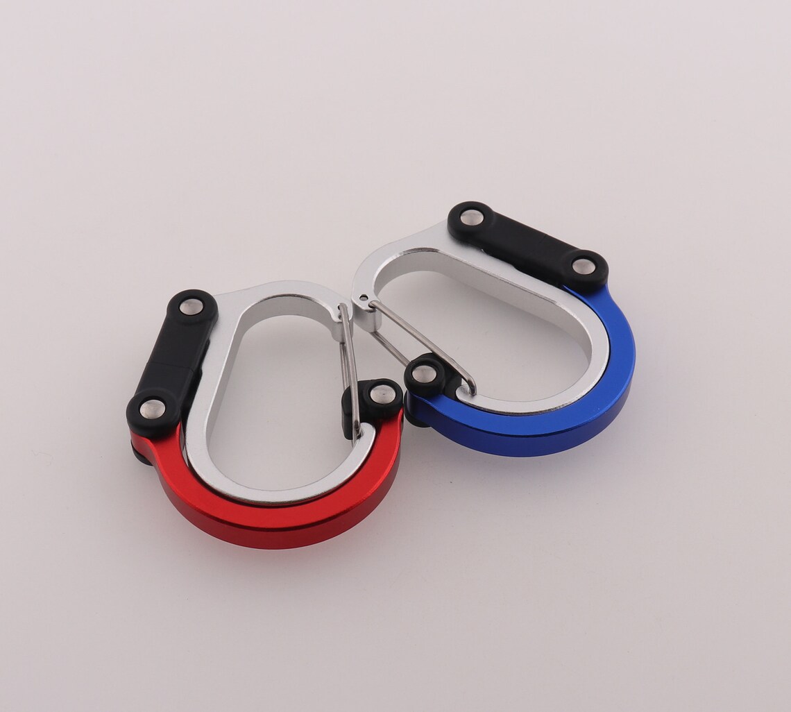 Heavy Duty Blue Aluminum Carabiner Red Carabiner Clips Swivel Etsy