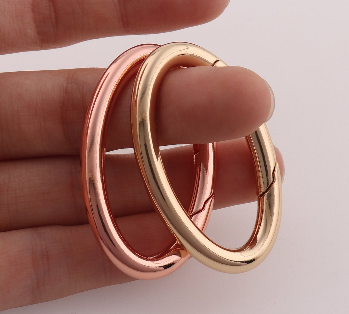 6 Oval Spring O Ring Metal Clasps Spring Gate Ring Spring Etsy