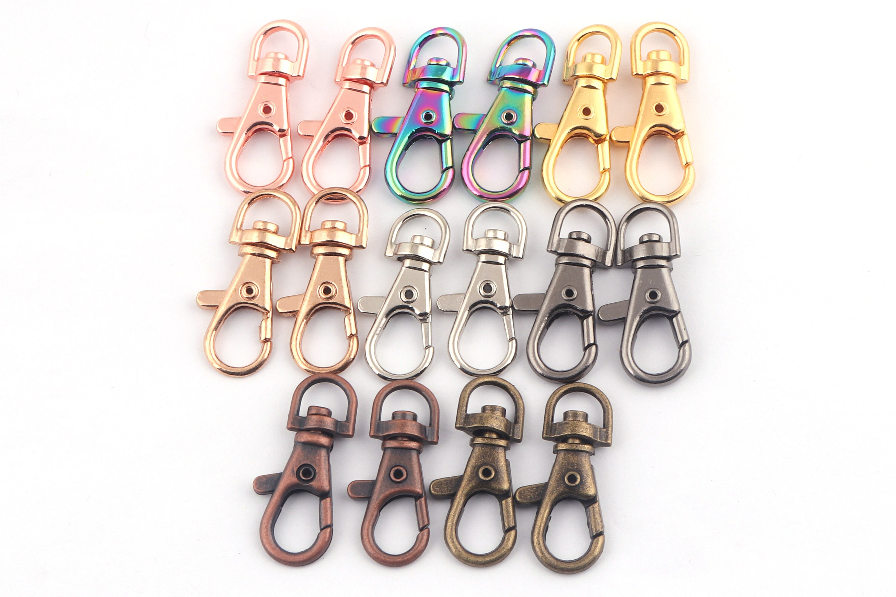 38mm 8 color Swivel Hook 1.5 Keychain with Key Rings Snap Etsy