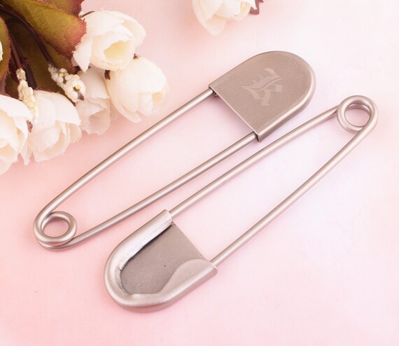 6pcs huge safety pin Matt silver brooch pin sweater pin metal safety pins brooch pin back unique design