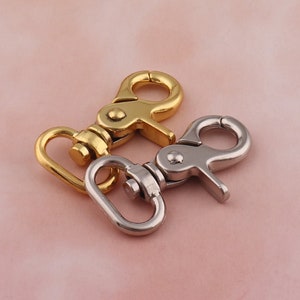 Gold Heavy Duty Swivel Clasp Metal Lobster Swivel Clasp Hook Purse Hardware Chain Connector for BagChain Handbag Keychain Key Ring Webbing